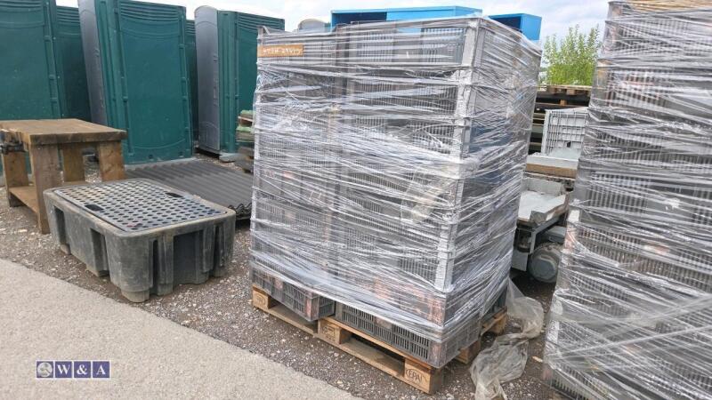 Pallet of plastic crates