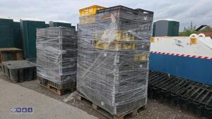 Pallet of plastic crates