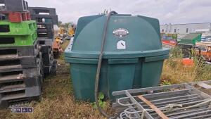2500ltr bunded plastic fuel tank c/w delivery hose