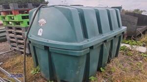 2500ltr bunded plastic fuel tank c/w delivery hose - 2