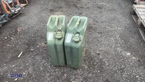 2 x metal jerry cans