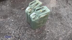 2 x metal jerry cans - 2