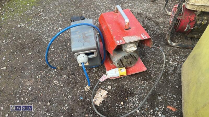 110v poker drive unit & retractable air hose reel