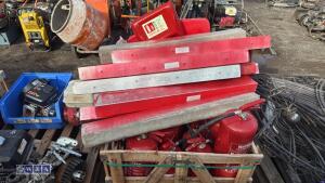 Quantity of fire extinguishers, fire stands & fire block strips