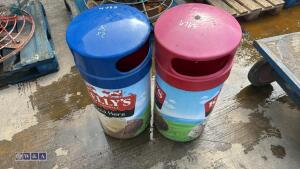 2 x bins