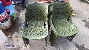 Quantity of plastic garden chairs