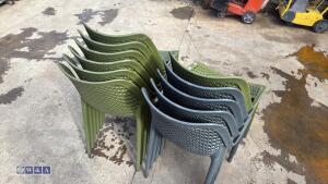 Quantity of plastic garden chairs - 3