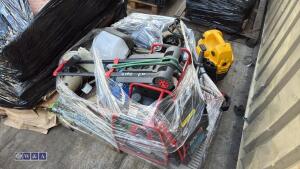 Pallet including tile cutter, air compressor, charger, chopsaw, scooter etc - 5