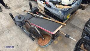 Weight lifting bench c/w bars & weights - 4