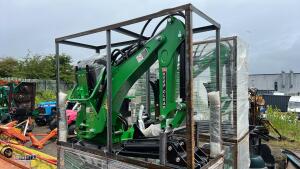 TAIYUE backhoe c/w hydraulic jack legs, bucket, external hydraulic tank & pump (unused)