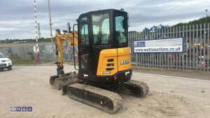 2022 SANY S26 rubber tracked excavator (s/n B29978) with 4 buckets, blade, piped & Q/hitch - 3
