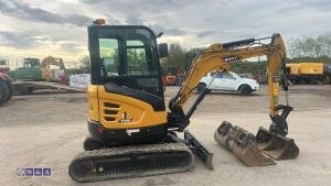 2022 SANY S26 rubber tracked excavator (s/n B29978) with 4 buckets, blade, piped & Q/hitch - 5