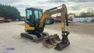 2022 SANY S26 rubber tracked excavator (s/n B29978) with 4 buckets, blade, piped & Q/hitch - 17