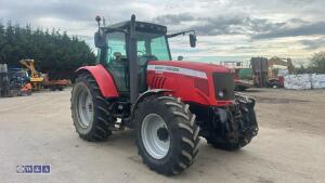 2008 MASSEY FERGUSON 6475 DYNA-6 4wd tractor, front links, front suspension, twin assister rams,push out puh, 4 x spool valves, air seat, air con (SK58 AVD)(V5 in office) - 6