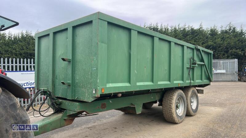 BAILEY twin axle grain trailer c/w hydraulic rear door & sprung draw bar