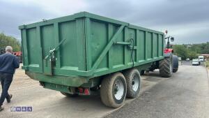 BAILEY twin axle grain trailer c/w hydraulic rear door & sprung draw bar - 4