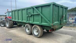 BAILEY twin axle grain trailer c/w hydraulic rear door & sprung draw bar - 11