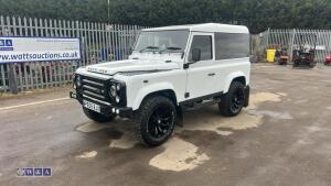 2005 LAND ROVER DEFENDER 90 TD5 5-speed manual diesel (PE05 BJX) with privacy glass & rear fitted seats (MoT 25th August 2027)(V5, MoT & history in office)