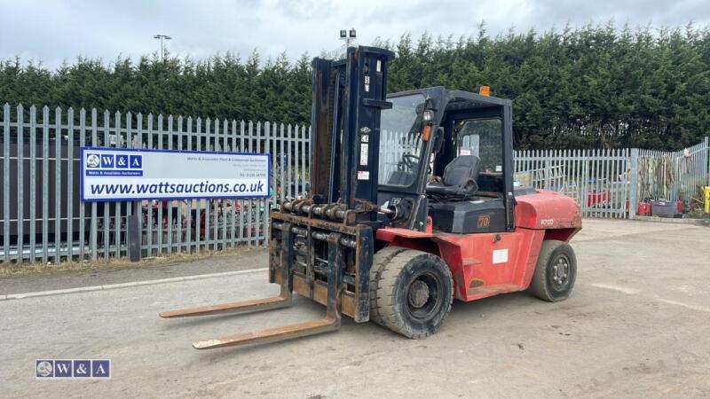 HANGCHA R70D diesel driven forklift truck (s/n A3AC00706) with fork positioner