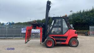 2003 LINDE H70 diesel driven forklift truck (P01104) with Bestblock twin pack clamp - 2