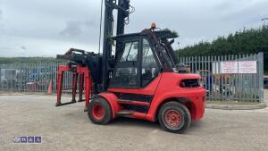 2003 LINDE H70 diesel driven forklift truck (P01104) with Bestblock twin pack clamp - 3