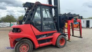 2003 LINDE H70 diesel driven forklift truck (P01104) with Bestblock twin pack clamp - 7