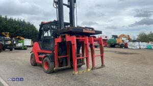 2003 LINDE H70 diesel driven forklift truck (P01104) with Bestblock twin pack clamp - 8