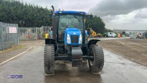 2005 NEW HOLLAND TS100A tractor, twin assister rams, front weights, air seat, shuttle,,air conditioning, c/w Bomford Falcon 5:5 hedge cutter, joystick controls, road blower (FN05 CWV)(V5 in office) - 6