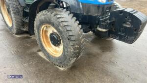 2005 NEW HOLLAND TS100A tractor, twin assister rams, front weights, air seat, shuttle,,air conditioning, c/w Bomford Falcon 5:5 hedge cutter, joystick controls, road blower (FN05 CWV)(V5 in office) - 7