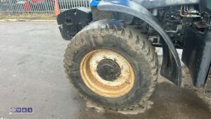 2005 NEW HOLLAND TS100A tractor, twin assister rams, front weights, air seat, shuttle,,air conditioning, c/w Bomford Falcon 5:5 hedge cutter, joystick controls, road blower (FN05 CWV)(V5 in office) - 9
