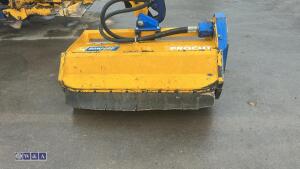 2005 NEW HOLLAND TS100A tractor, twin assister rams, front weights, air seat, shuttle,,air conditioning, c/w Bomford Falcon 5:5 hedge cutter, joystick controls, road blower (FN05 CWV)(V5 in office) - 17
