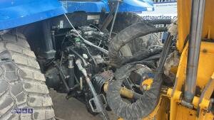 2005 NEW HOLLAND TS100A tractor, twin assister rams, front weights, air seat, shuttle,,air conditioning, c/w Bomford Falcon 5:5 hedge cutter, joystick controls, road blower (FN05 CWV)(V5 in office) - 22