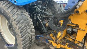 2005 NEW HOLLAND TS100A tractor, twin assister rams, front weights, air seat, shuttle,,air conditioning, c/w Bomford Falcon 5:5 hedge cutter, joystick controls, road blower (FN05 CWV)(V5 in office) - 32