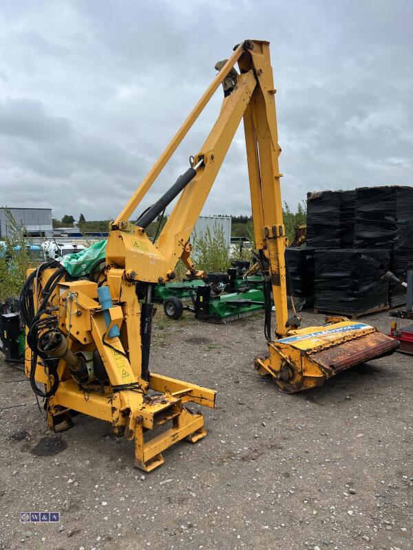 2005 SHELBOURNE REYNOLD HD77T telescopic hedge cutter c/w joystick control, 1.2m flail head, 3-point linkage mounted (s/n 102455)