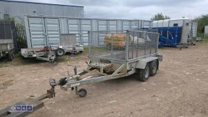 INDESPENSION 2.7t twin axle plant trailer with mesh sides (new floor)