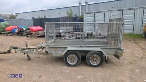 INDESPENSION 2.7t twin axle plant trailer with mesh sides (new floor) - 2