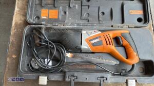 WORX 240v reciprocating saw c/w case
