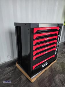 PHIXWELL 7 drawer tool box c/w tools (black & red) - 5