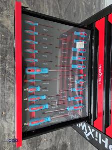 PHIXWELL 7 drawer tool box c/w tools (black & red) - 6