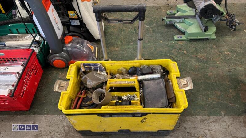 Wheeled tool box c/w miscellaneous