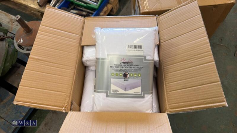 Box of bed bug mattress toppers (unused)