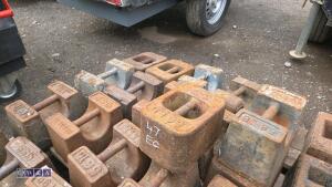Quantity of metal weights - 6