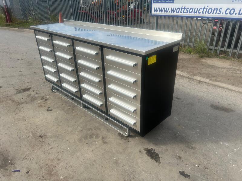 7ft 20-drawer workbench (unused)