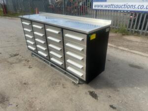 7ft 20-drawer workbench (unused)
