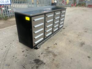 7ft 20-drawer workbench (unused) - 2
