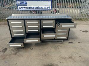 7ft 20-drawer workbench (unused) - 7