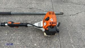 STIHL petrol combi unit c/w hedge trimmer and pole pruner attachments - 4