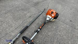STIHL petrol combi unit c/w hedge trimmer and pole pruner attachments - 6