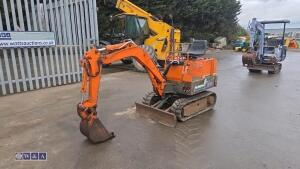 JOBACE TB080 rubber tracked excavator with bucket & blade