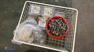 Tray of various nails & fixing bolts